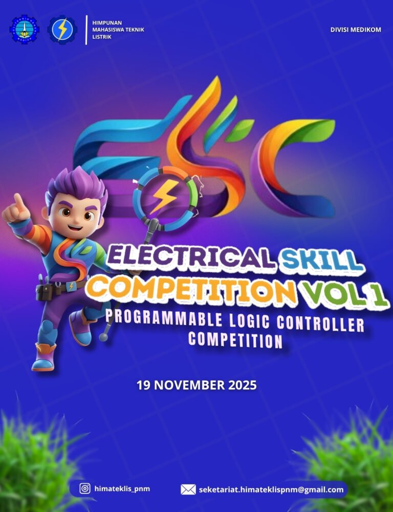 📣 [OFFICIAL POSTER ELECTRICAL SKILL COMPETITION (ESC) PNM Vol.1]✨ PLC Competition⚡Halo, Sobat L